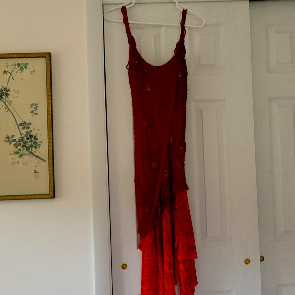 red dress